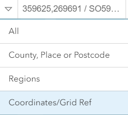 Search Grid Reference or Coordinates